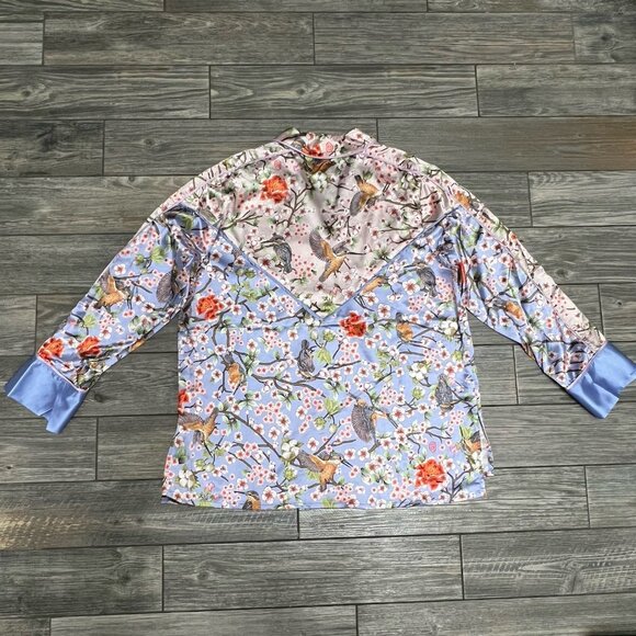 NWT $248 HAH X Free People Haht Satin Eco Pajama Set XL Violet Queen Fisher - Picture 8 of 16